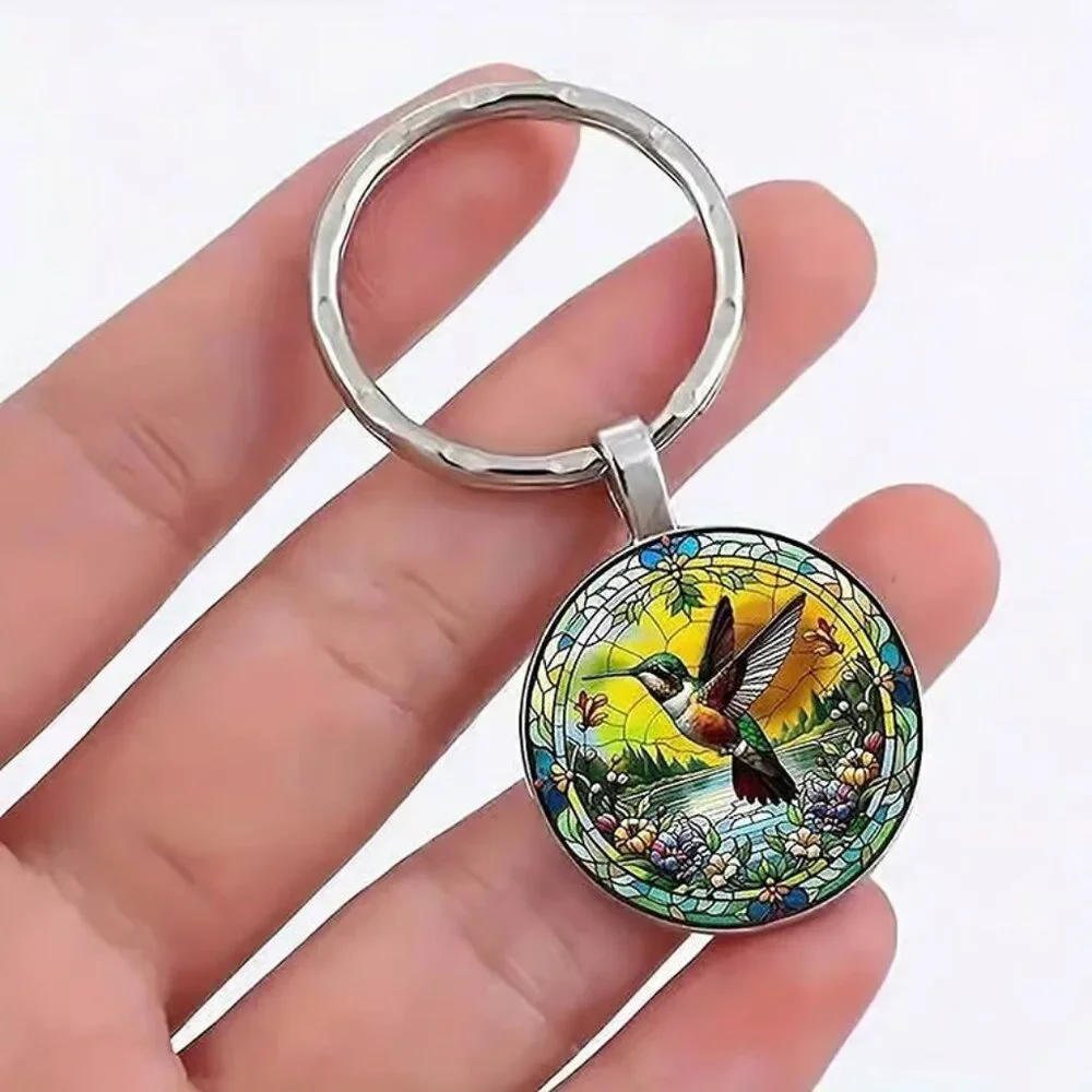 Stainless Steel HUMMINGBIRD Keyring Keychain Accessory